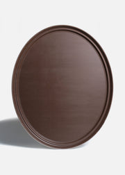 Charola para mesero ovalada de plástico con antideslizante café Carry NSF 56x68.5 cm — imagen de producto