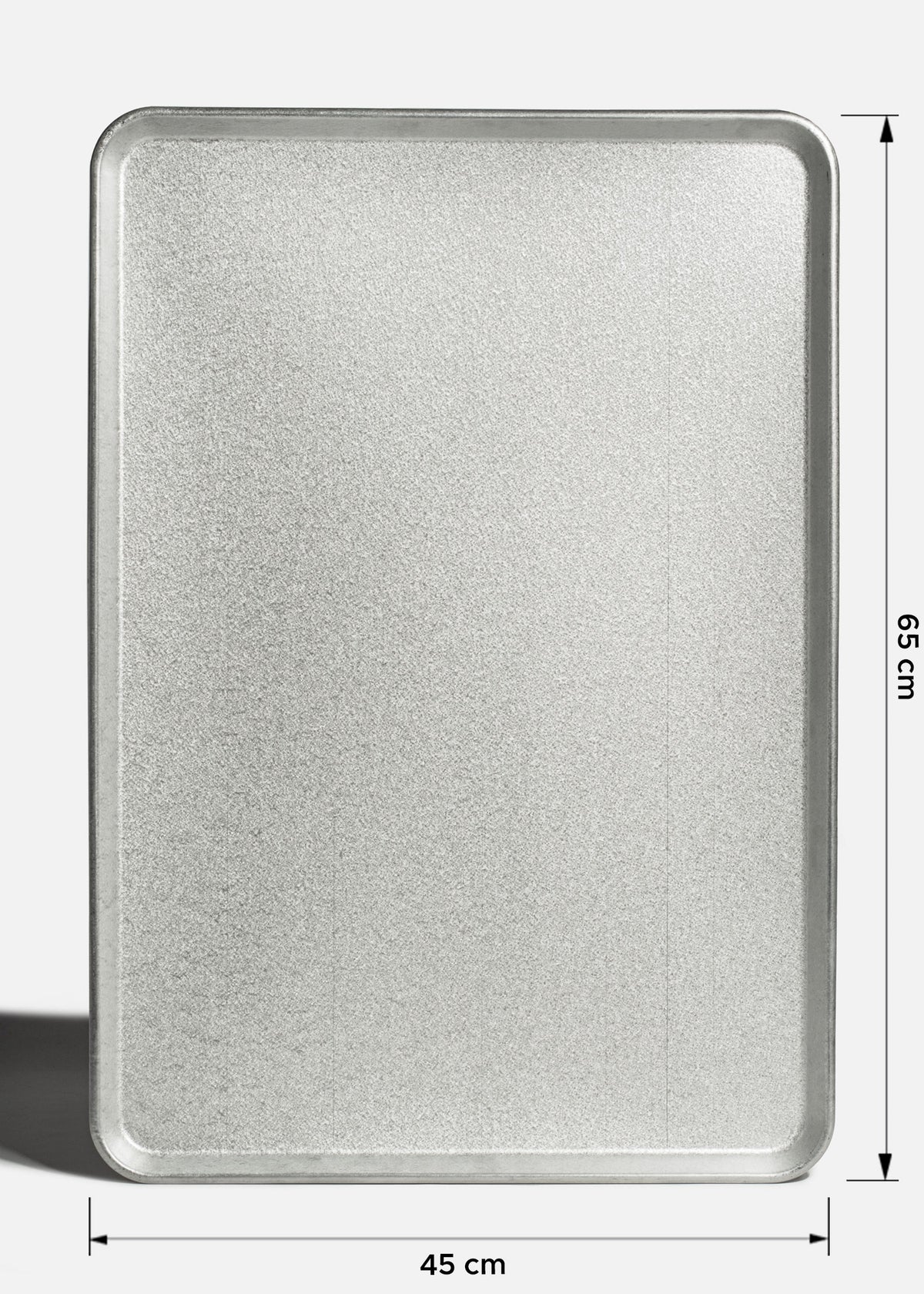 Charola panadera de zincaluminio plata de 45x65 cm — imagen de producto