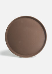 Charola redonda para mesero de plástico antideslizante café NSF 35.5 cm — imagen de producto