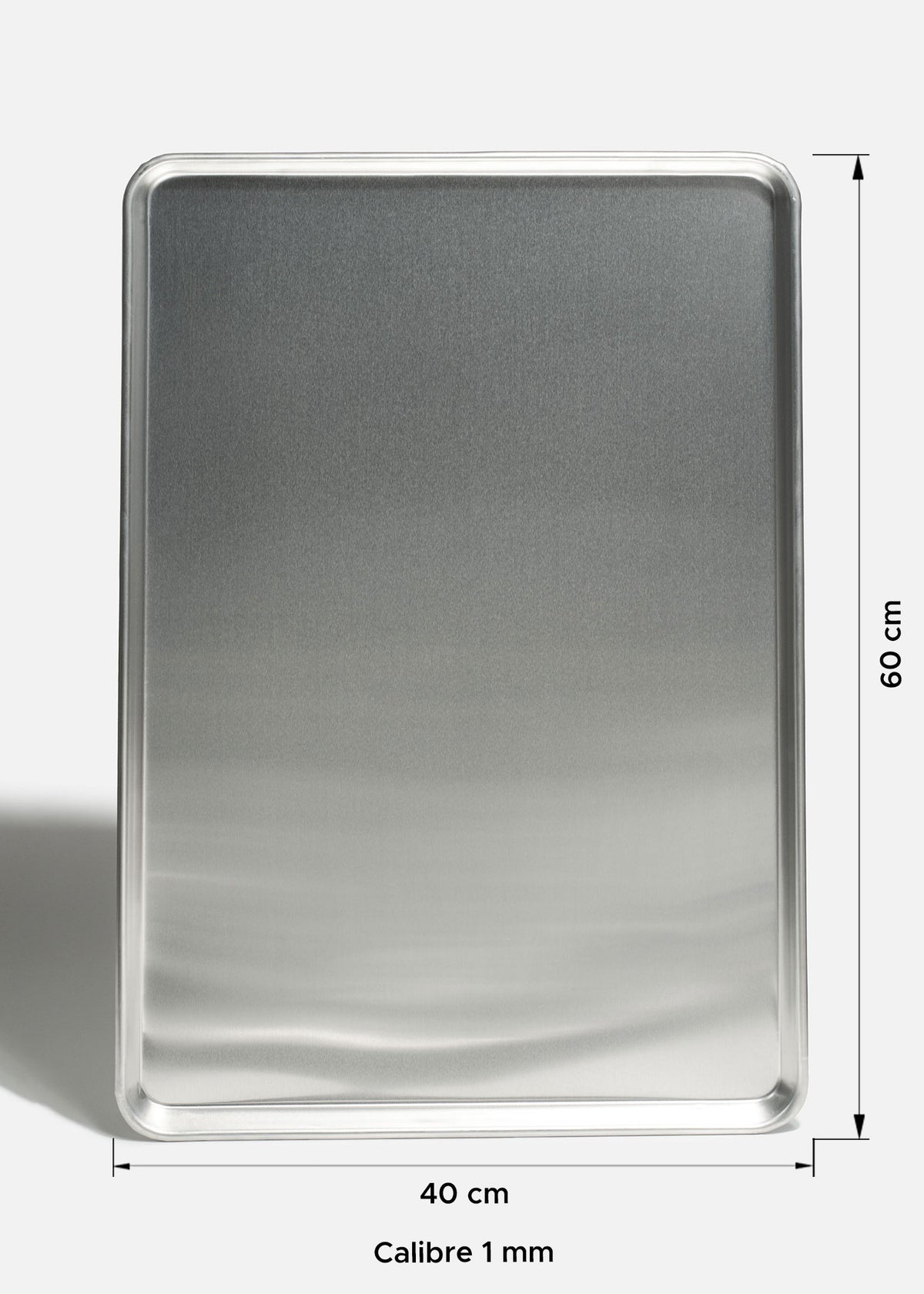 Charola de aluminio grado alimenticio para pan plata 40x60 cm — imagen de producto