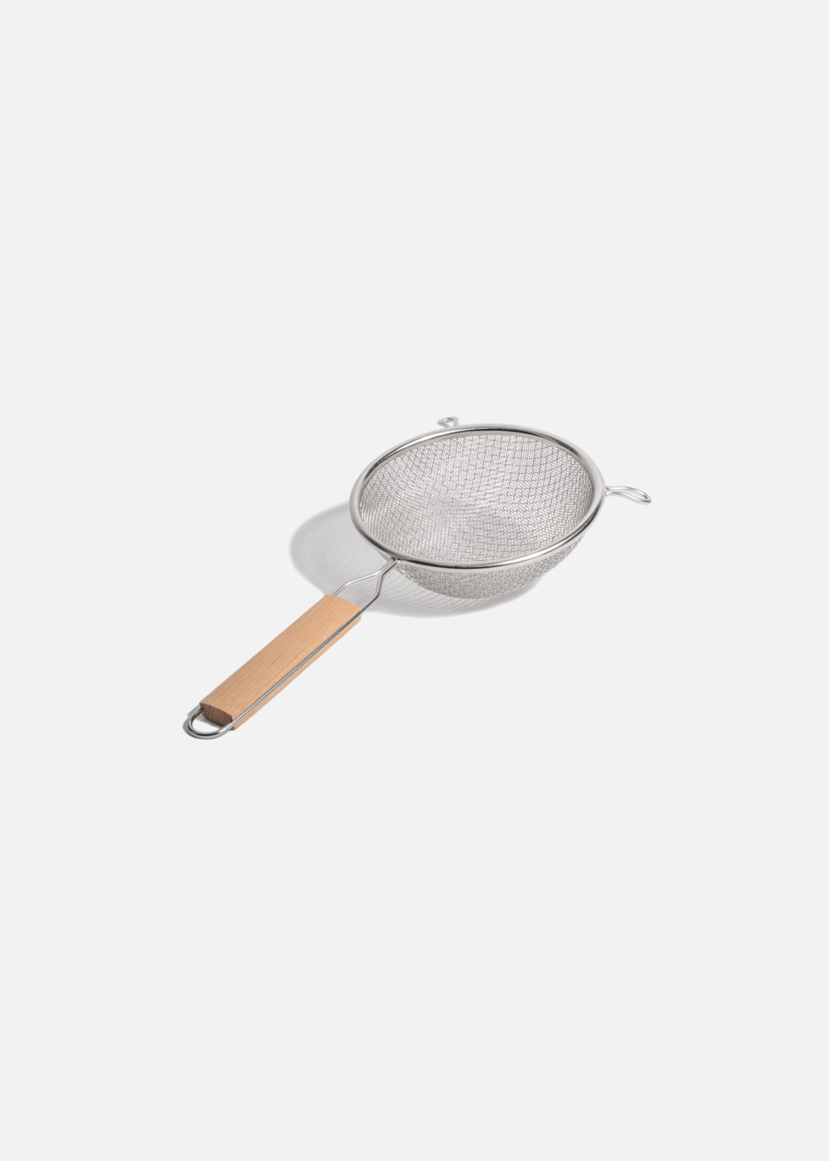Coladores de acero inoxidable plata doble malla mango de madera 14, 18, 20 y 27 cm — imagen de producto, vista 16