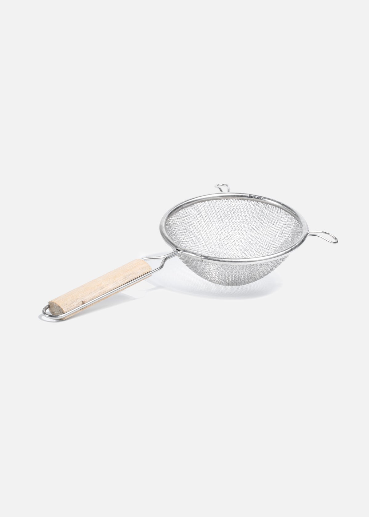 Colador redondo doble malla de acero inoxidable plata 6", 8" y 10" — imagen de producto