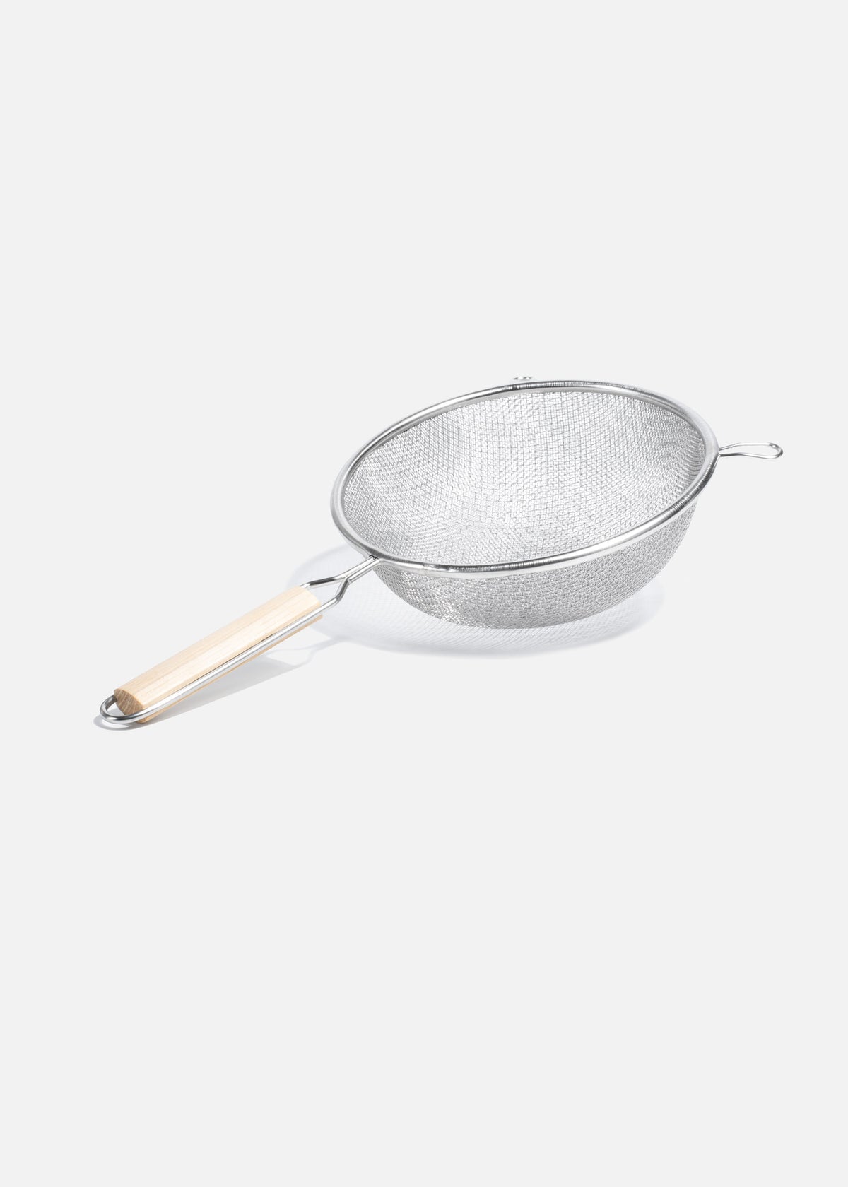 Colador redondo doble malla de acero inoxidable plata 6", 8" y 10" — imagen de producto