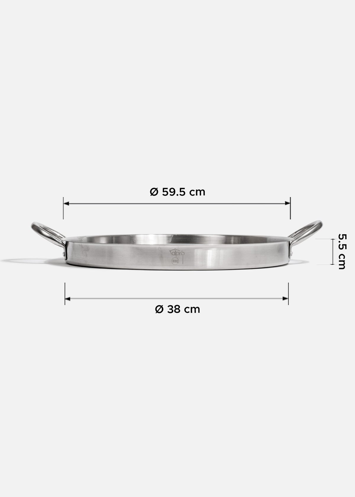 Comal taquero redondo plata de acero inoxidable 201 NSF 54 cm — imagen de producto