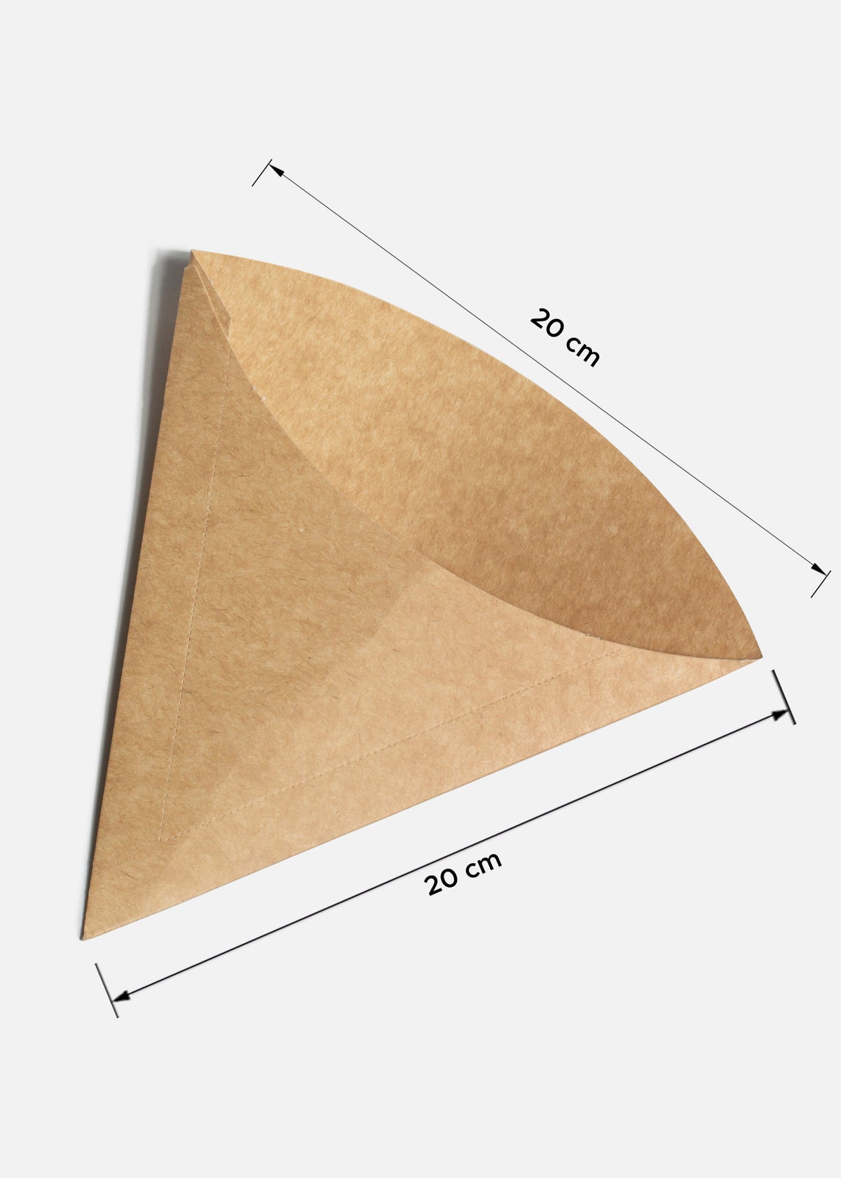 Cono para crepas de papel kraft color café — imagen de producto