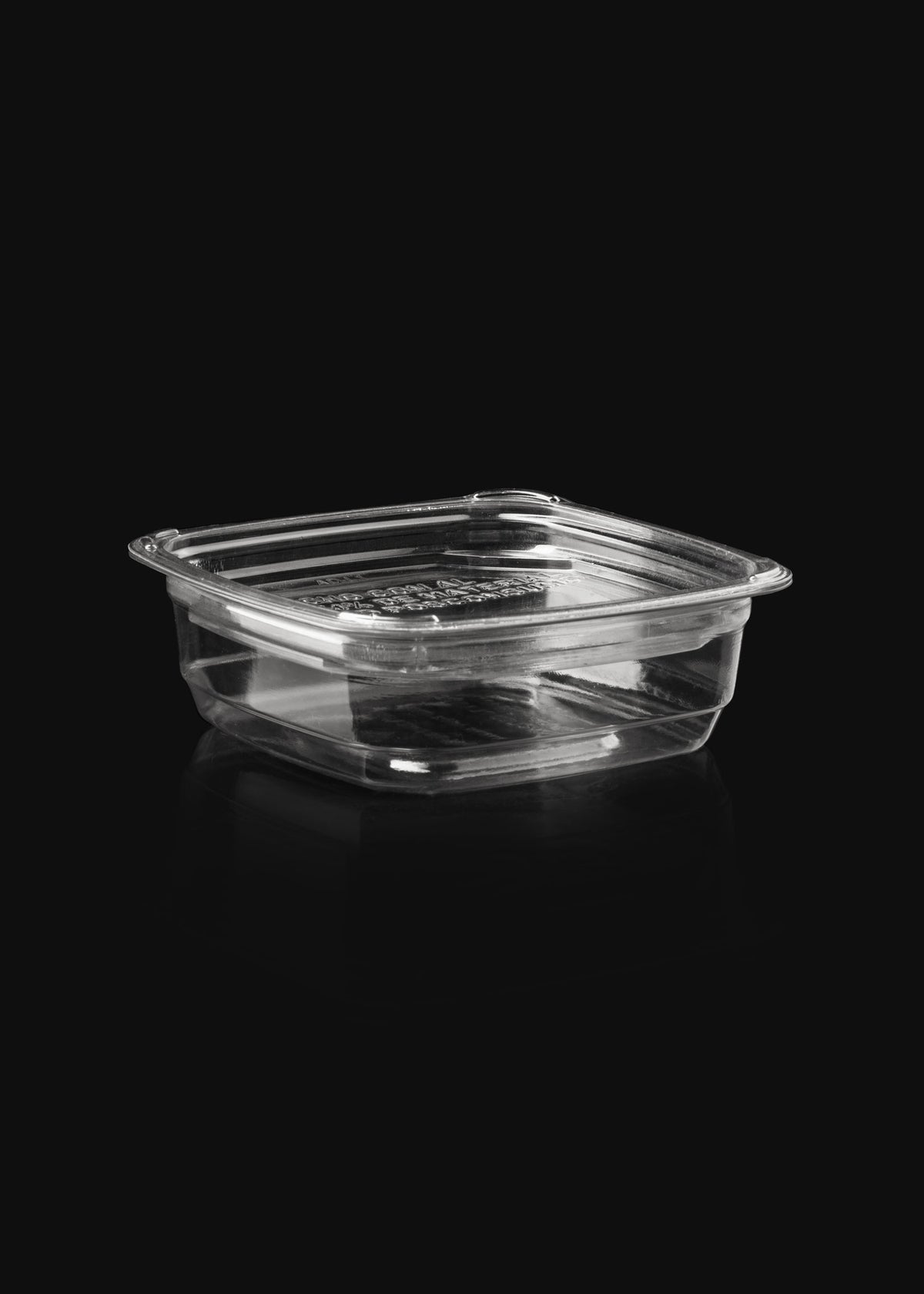 Uso profesional de Contenedor cuadrado de pet transparente 11.4x11.4 cm, 8 oz en restaurantes, cafeterias, panaderias, heladerias, dark kitchens y delivery