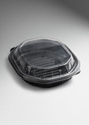 Contenedor para alimentos domo desechable antiempañante de plástico 23x19x7 cm — imagen de producto