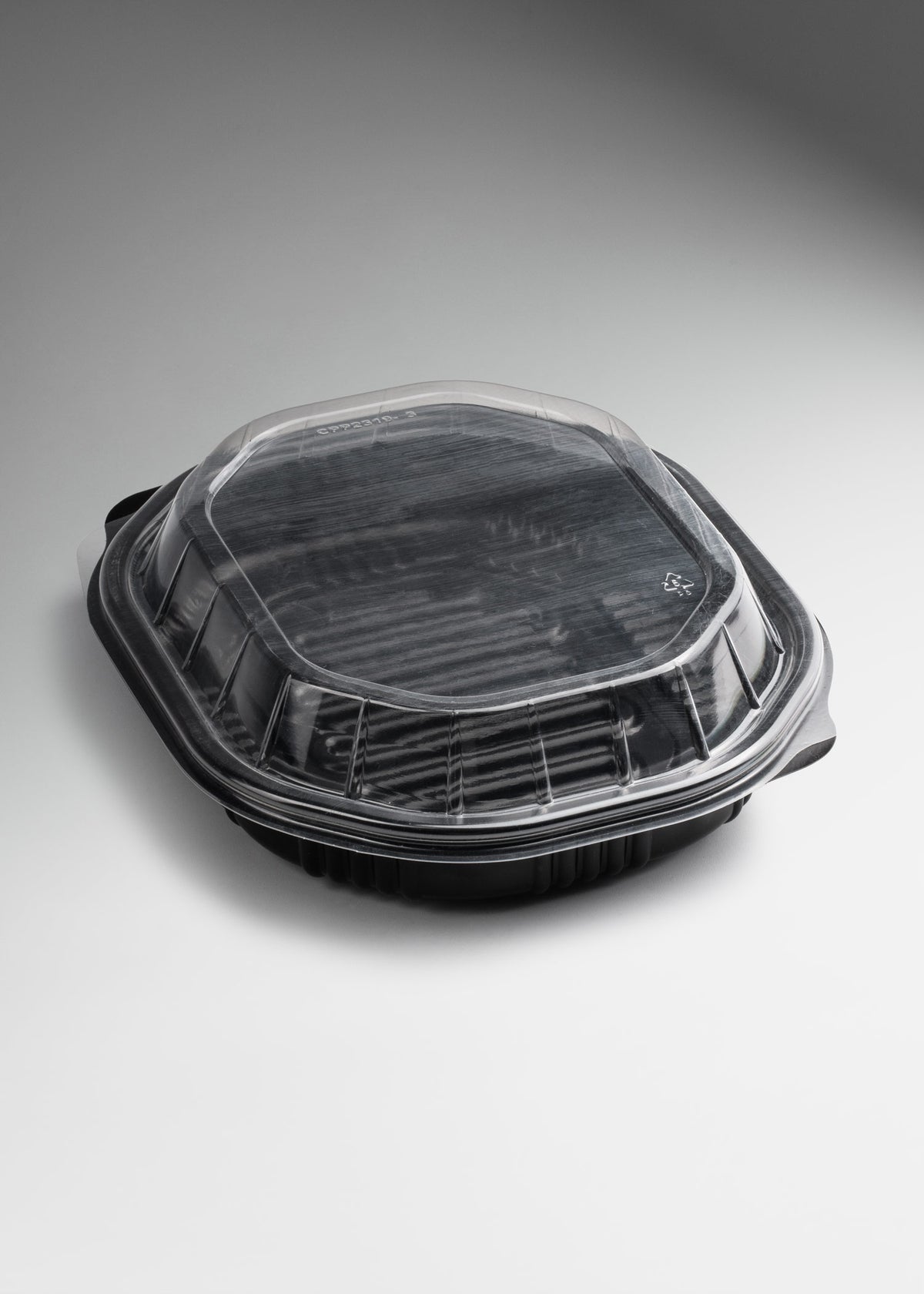 Contenedor para alimentos domo desechable antiempañante de plástico 23x19x7 cm — imagen de producto