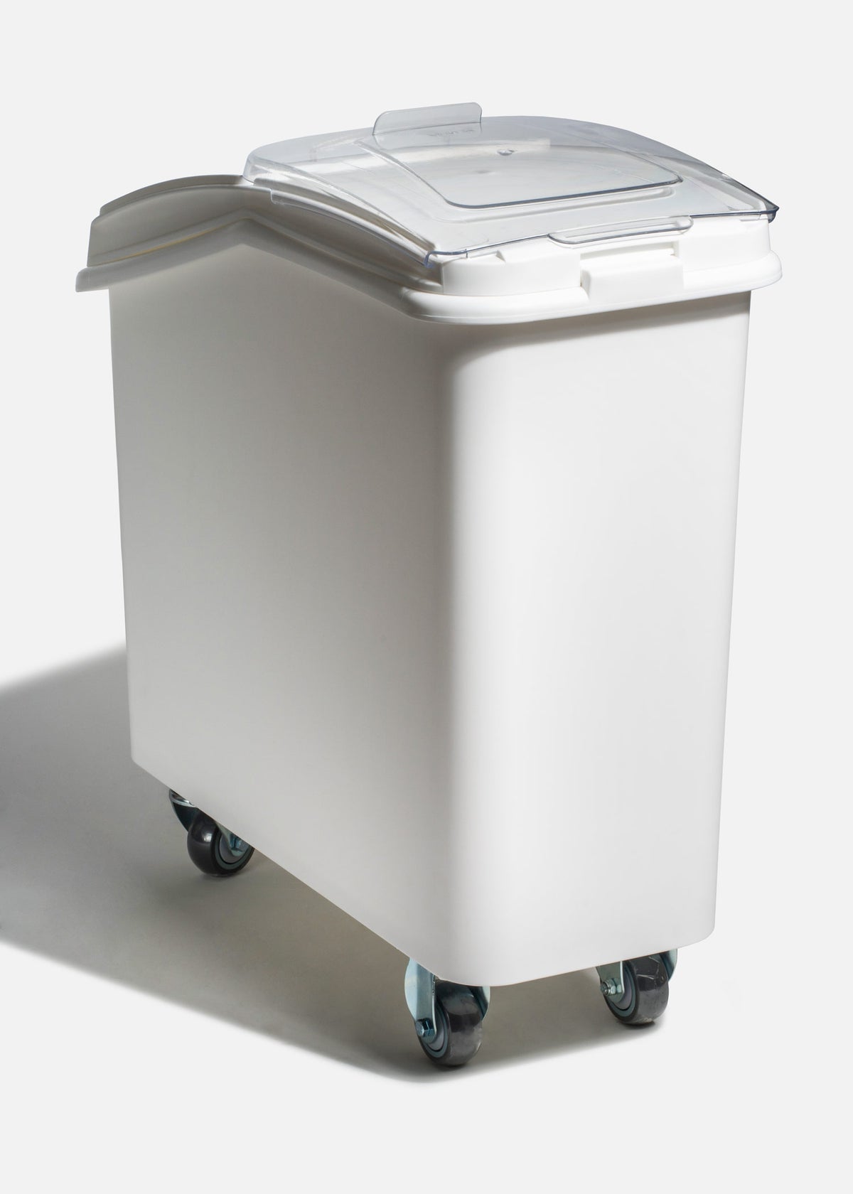 Contenedor para alimentos de plástico blanco con ruedas 81 L — imagen de producto