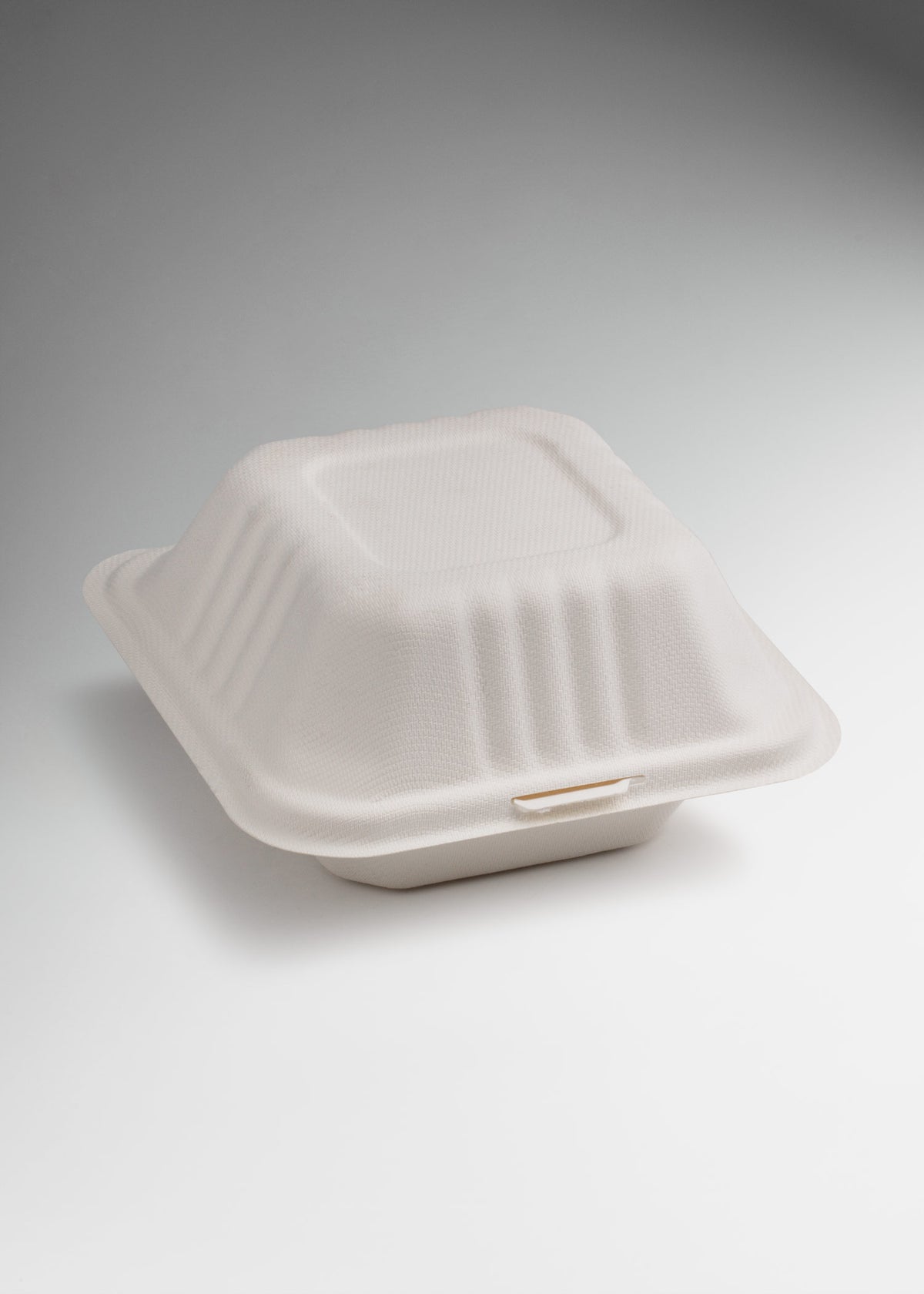 Contenedor para alimentos hamburguesero de bagazo de caña blanco 15x15 cm — imagen de producto
