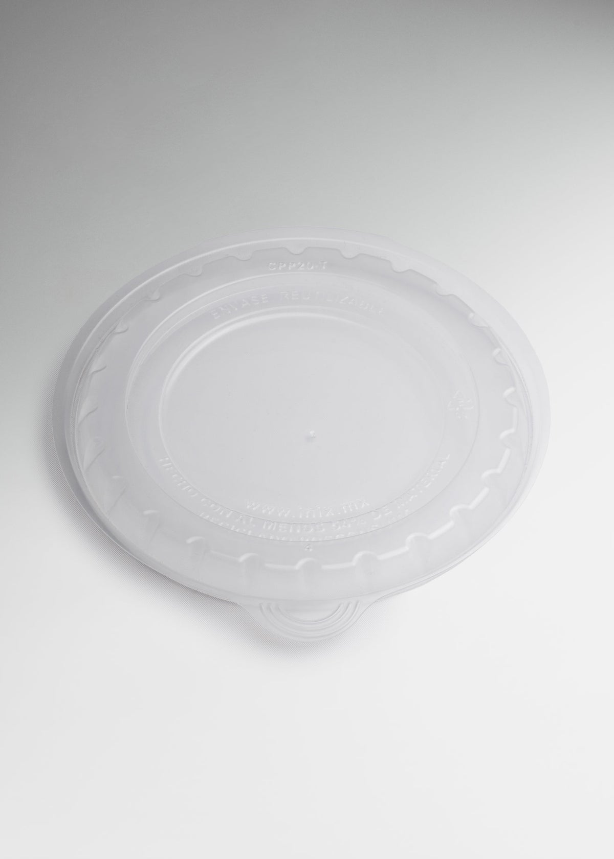 Contenedor hermético para alimentos desechable redondo de plástico diámetro 18.2 cm, alto 4.6 cm, 700 ml / 23 oz — imagen de producto