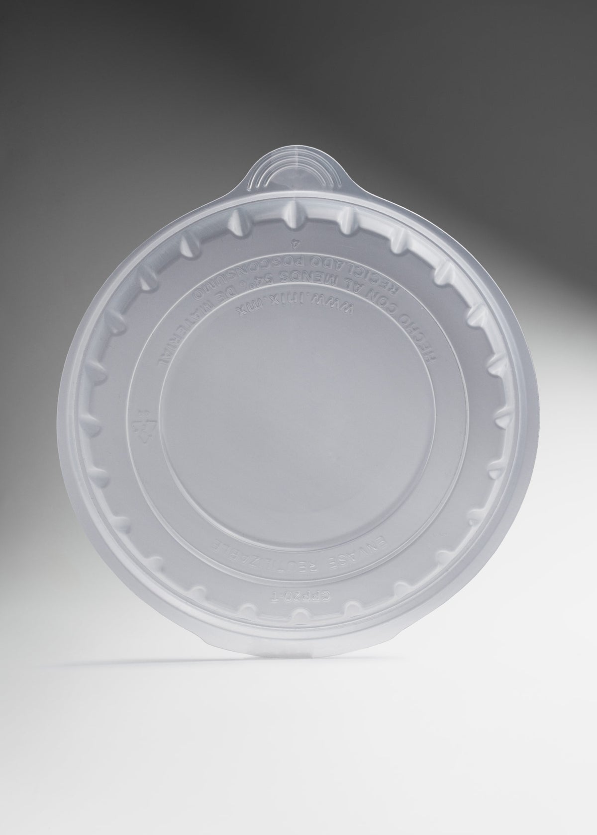 Contenedor hermético para alimentos desechable redondo de plástico diámetro 18.2 cm, alto 4.6 cm, 700 ml / 23 oz — imagen de producto