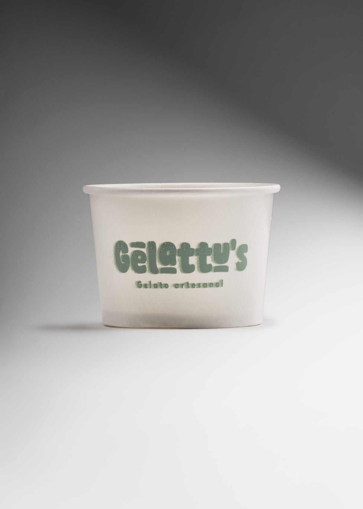 Contenedor de papel blanco personalizable desechable para helado 4 oz — imagen de producto
