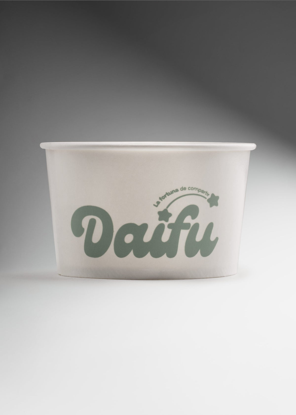 Contenedor de papel blanco personalizable desechable para helado 6 oz — imagen de producto