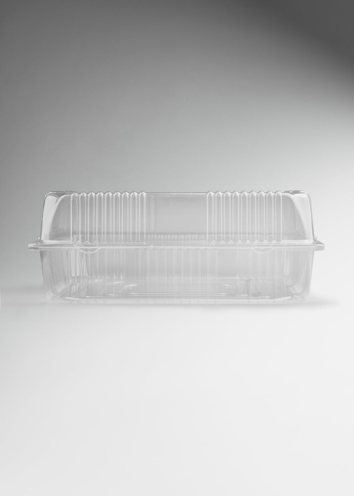 Caja para pan dulce de plástico (poliestireno) transparente desechable 30x30 cm — imagen de producto