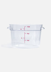 Contenedor redondo con medidas de policarbonato transparente 10 L. Premium — imagen de producto