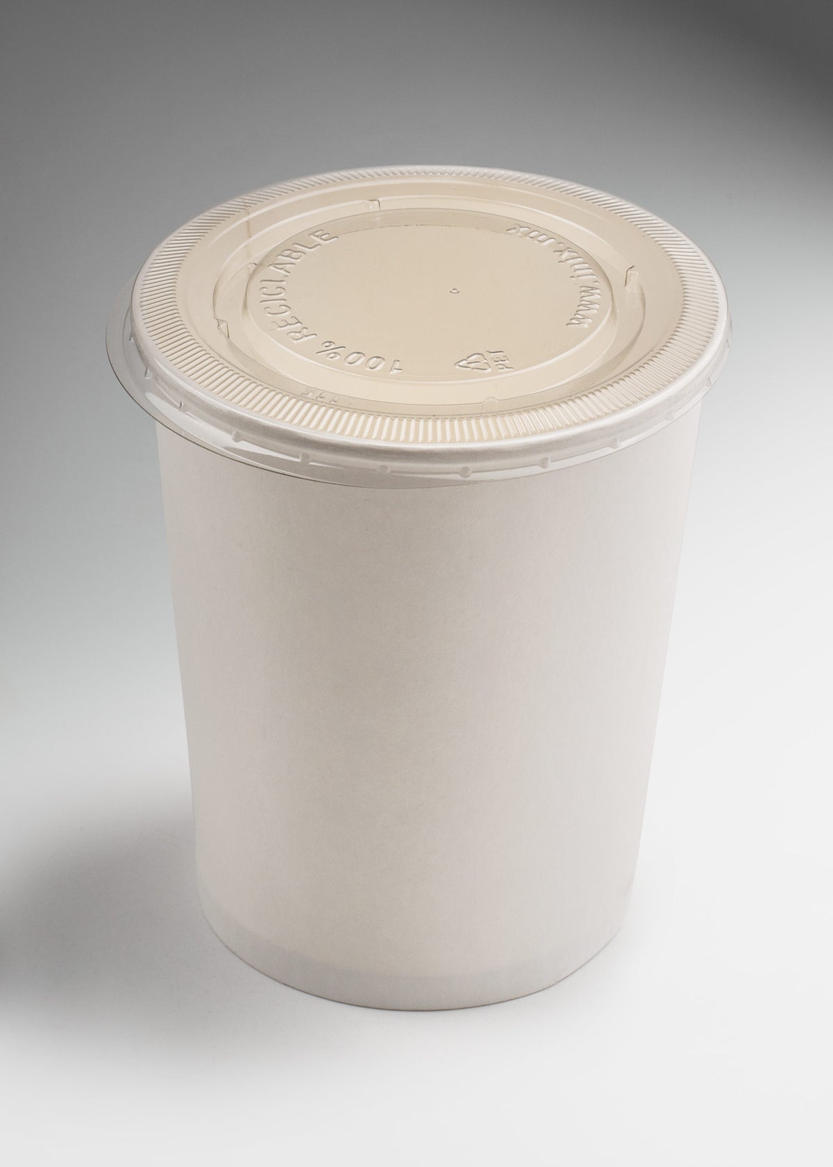 Contenedores para alimentos fríos o calientes de papel blanco 16 y 32 oz — imagen de producto