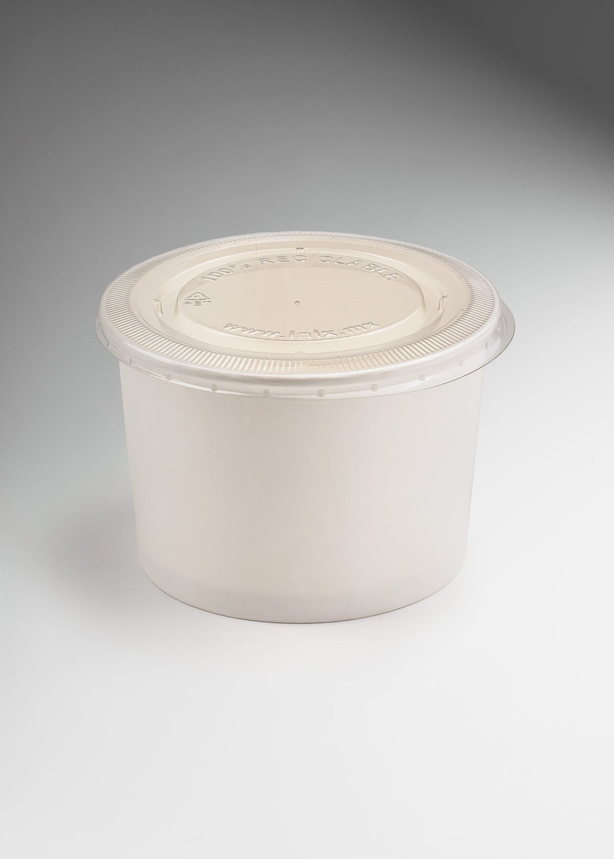 Contenedores para alimentos fríos o calientes de papel blanco 16 y 32 oz — imagen de producto
