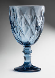 Copa para agua de cristal cortado azul Diamond 325 ml — imagen de producto