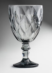 Copa para agua de cristal cortado humo Diamond 325 ml — imagen de producto