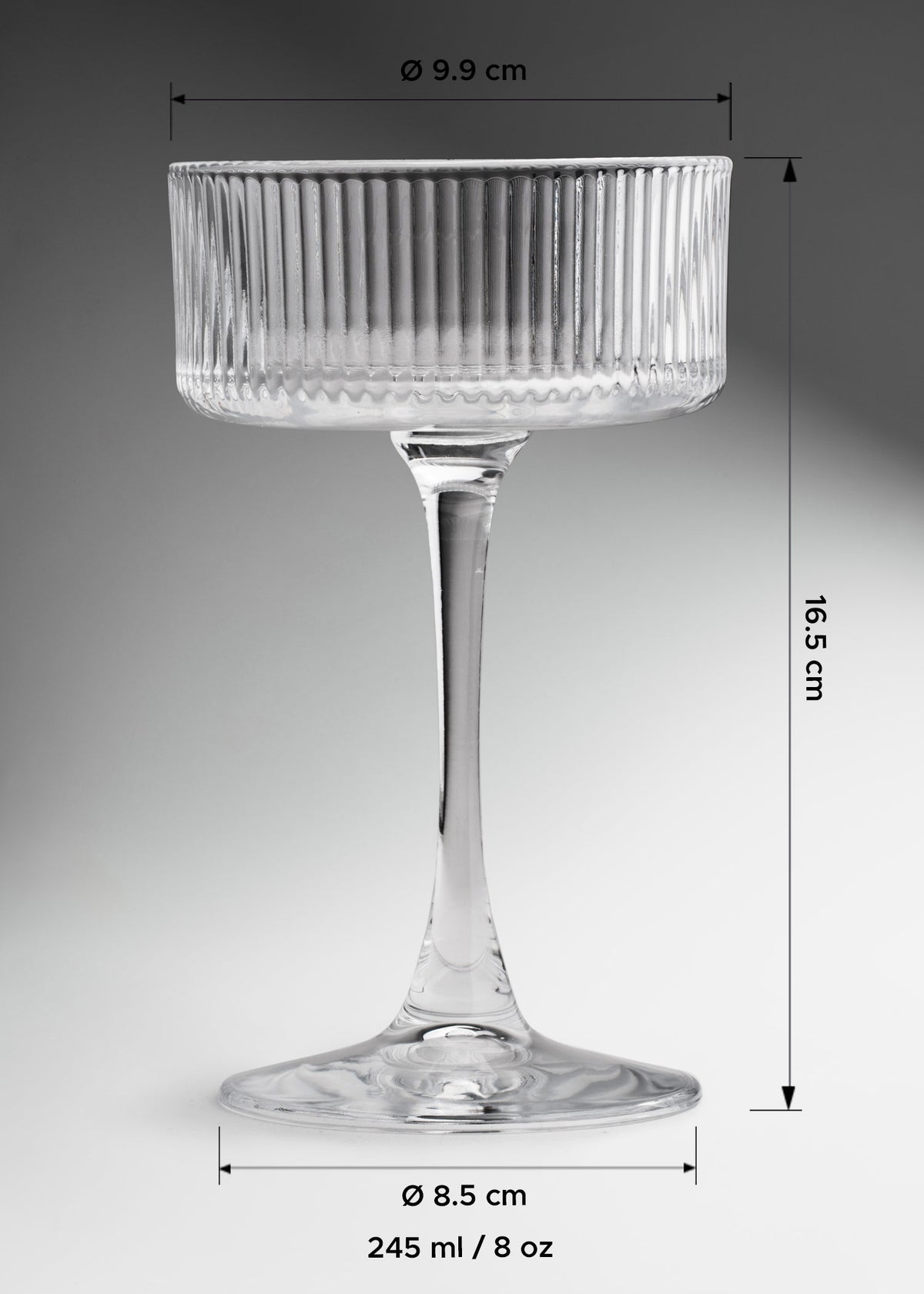 Copa para coctel de vidrio transparente Bordeaux 245 ml — imagen de producto