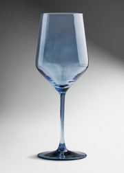 Copa elegante para coctelería premium de cristal pintado azul Mencía 505 ml — imagen de producto