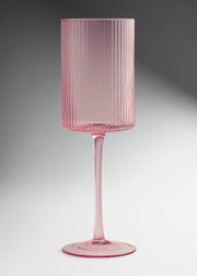 Copa de cristal pintada rosa Rioja Lines 470 ml — imagen de producto