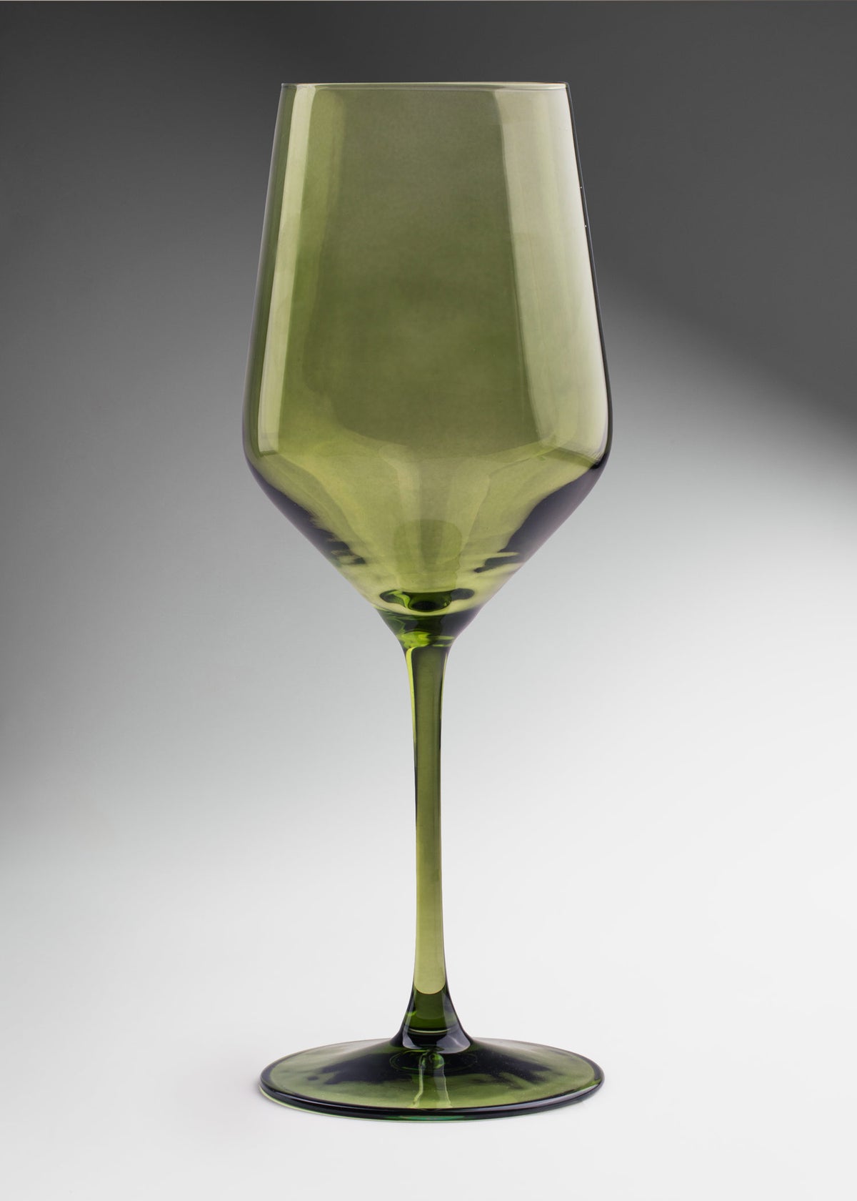 Copa elegante de cristal pintado verde para coctelería premium 505 ml — imagen de producto