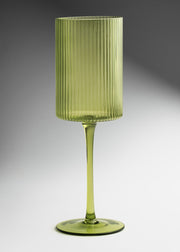 Copa de cristal pintada verde Rioja Lines 470 ml — imagen de producto