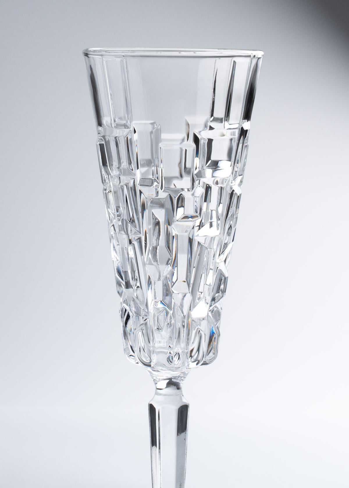 Copa flauta de cristal transparente Cubic 190 ml — imagen de producto, vista 3
