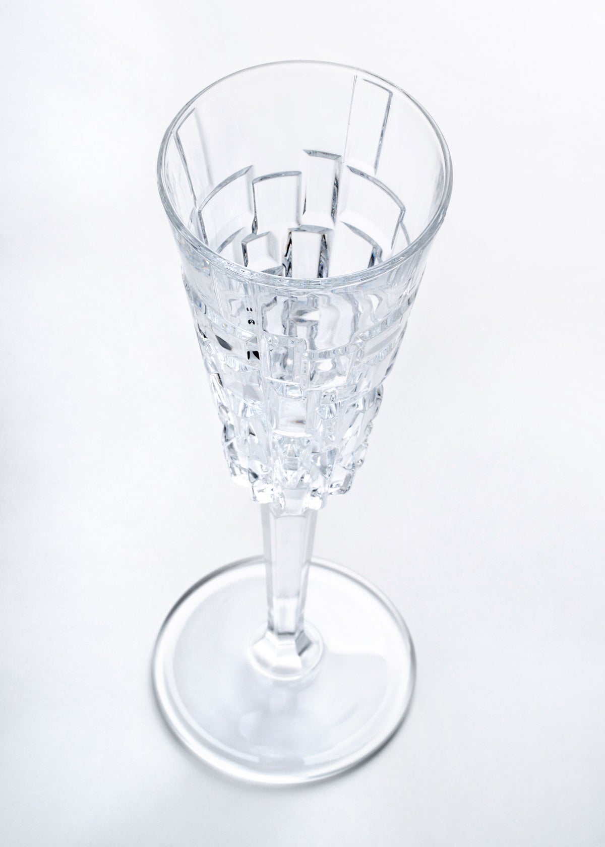 Copa flauta de cristal transparente Cubic 190 ml — imagen de producto, vista 4
