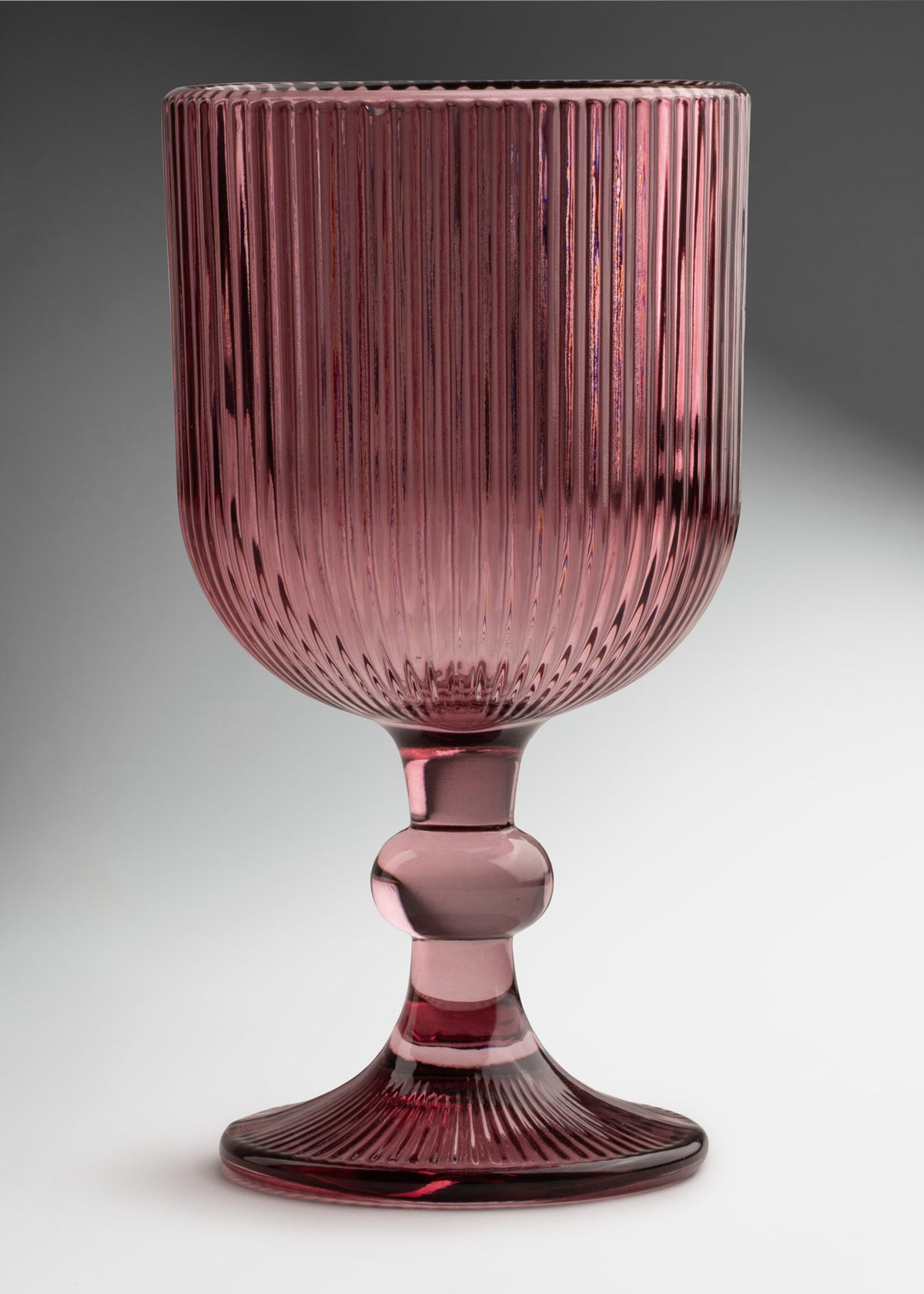 Copa de vidrio arándano elegante para bebidas Lines 350 ml — imagen de producto