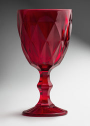 Copa para agua de vidrio roja Diamond 325 ml — imagen de producto