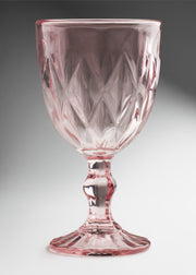 Copa de vidrio rosa Diamond 325 ml — imagen de producto
