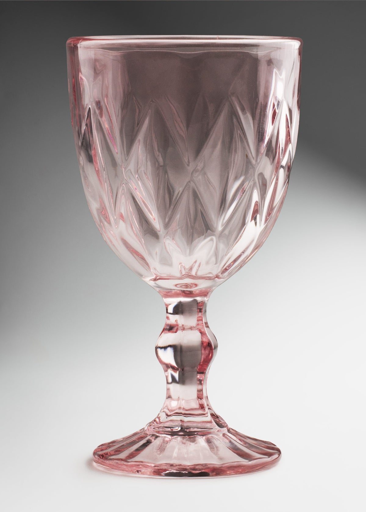 Copa de vidrio rosa Diamond 325 ml — imagen de producto