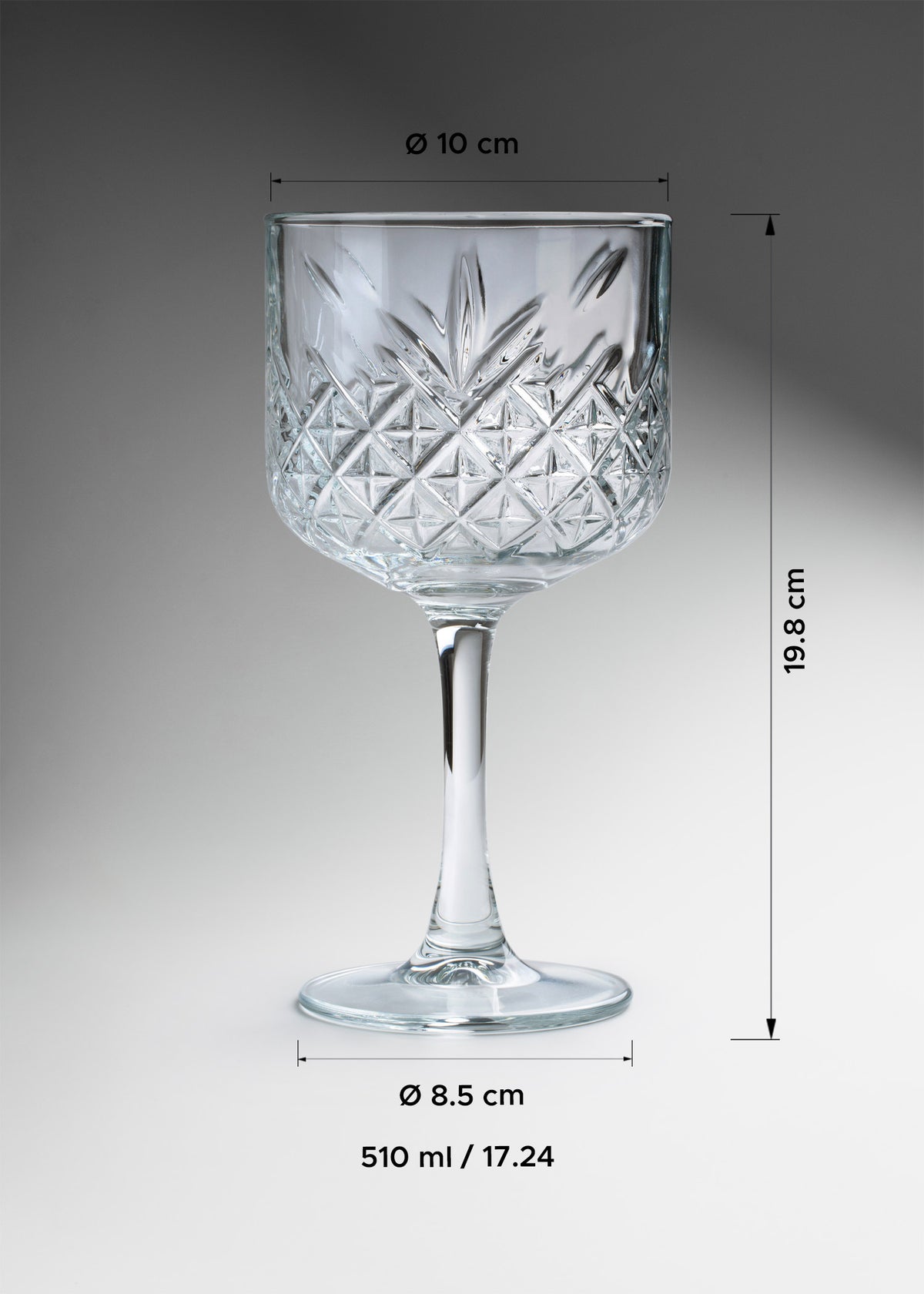 Copas de vidrio transparente Timeless Gin 510 ml — imagen de producto, vista 2