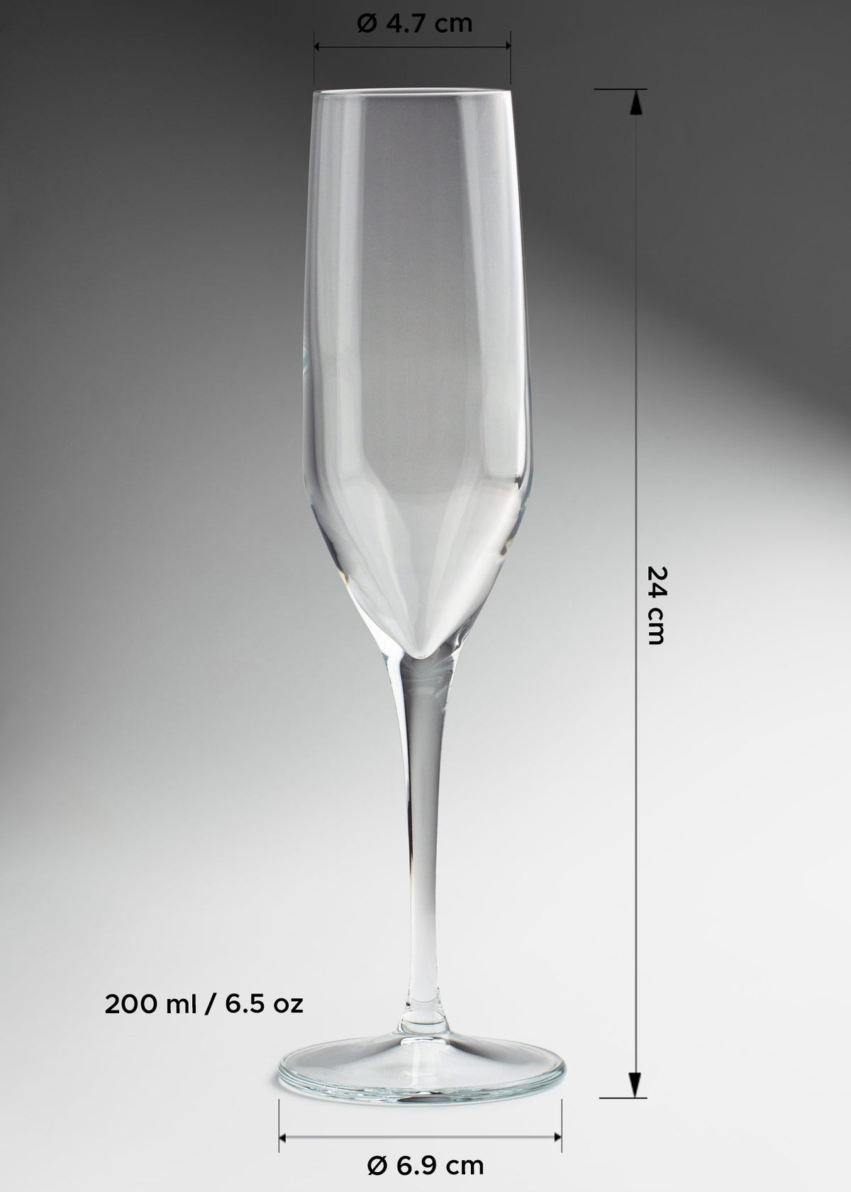 Copa para champagne de vidrio transparente Napa 200 ml — imagen de producto