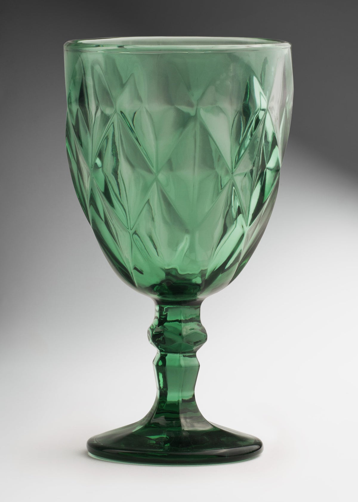 Copa de vidrio verde esmeralda Diamond 340 ml — imagen de producto