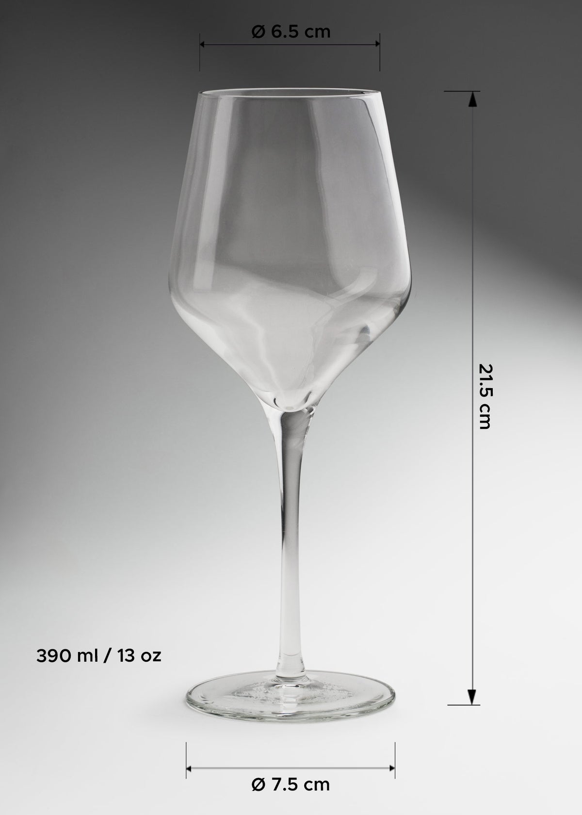 Copa para vino blanco de vidrio transparente Prism 390 ml — imagen de producto
