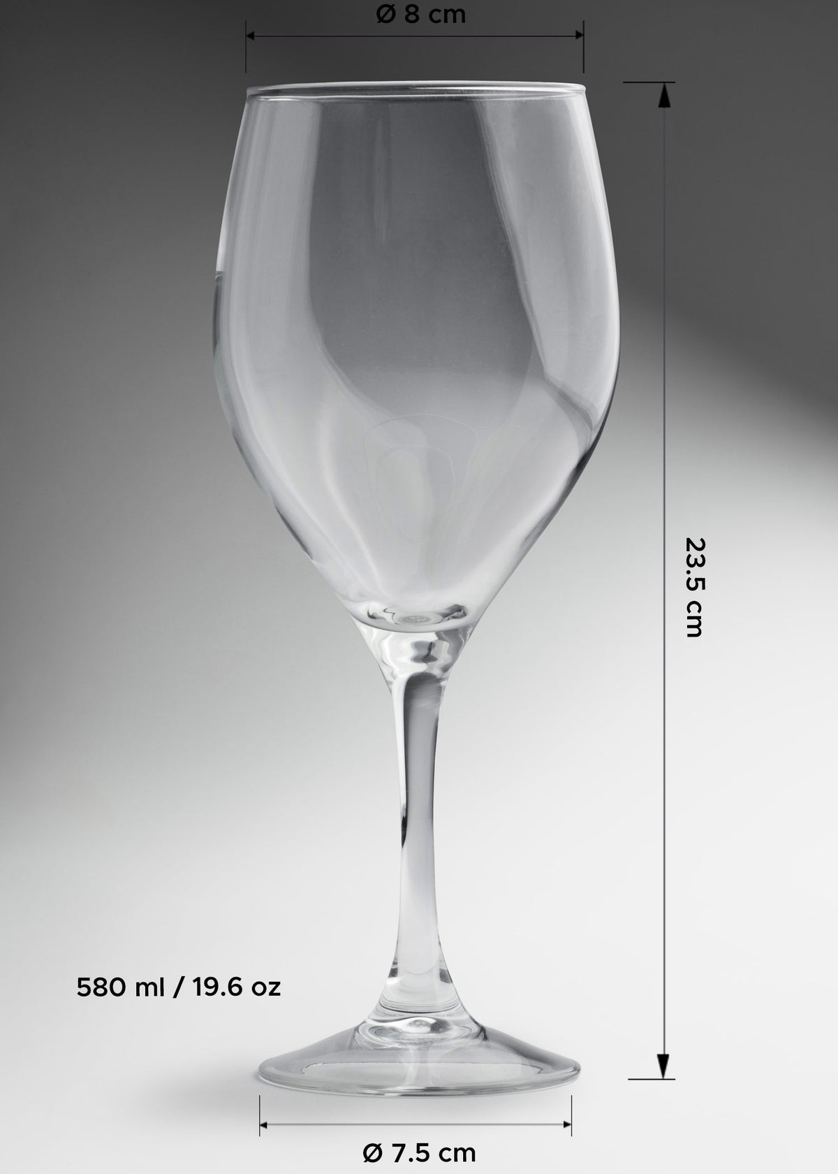 Copa para vino tinto de vidrio transparente Sauvignon 580 ml — imagen de producto