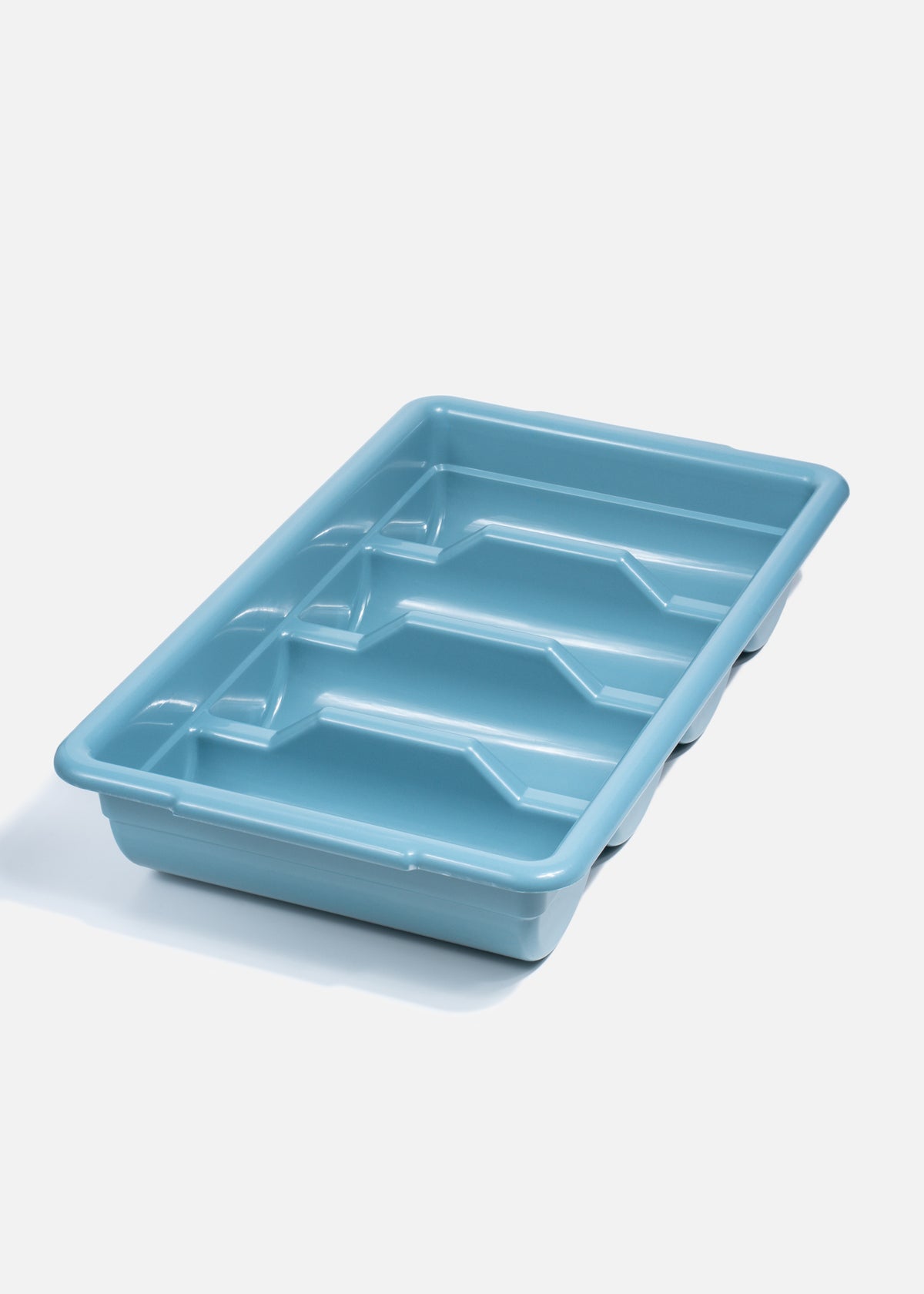 Cubertera de plástico gris con 4 compartimientos — imagen de producto, vista 3