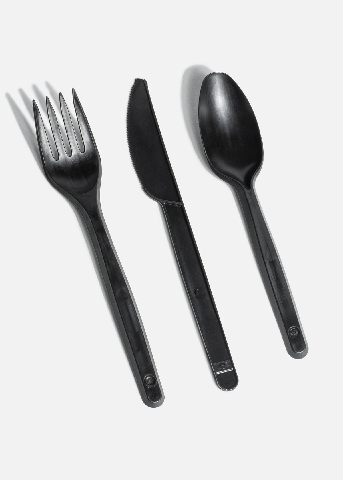 Cubiertos desechables de polipropileno / plástico negro medianos Inix — imagen de producto