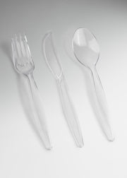 Cubiertos desechables de plástico transparente 19 cm — imagen de producto