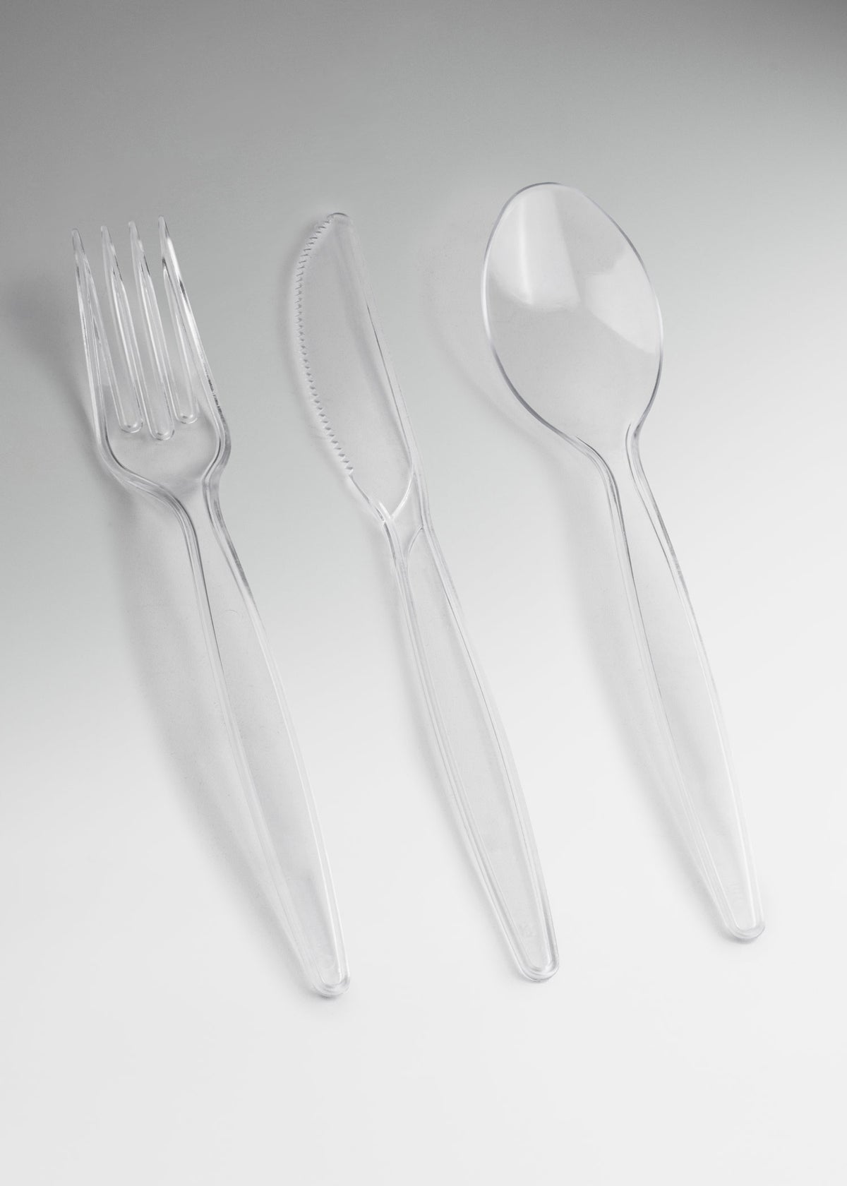 Cubiertos desechables de plástico transparente 19 cm — imagen de producto