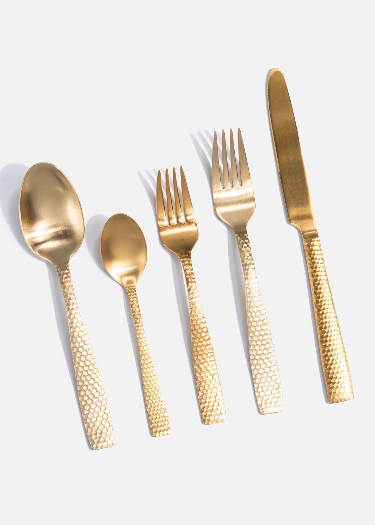 Cubiertos de mesa dorado mate Bombay — imagen de producto, vista 1