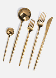 Cubiertos de mesa dorado brillante Galaxy — imagen de producto, vista 1