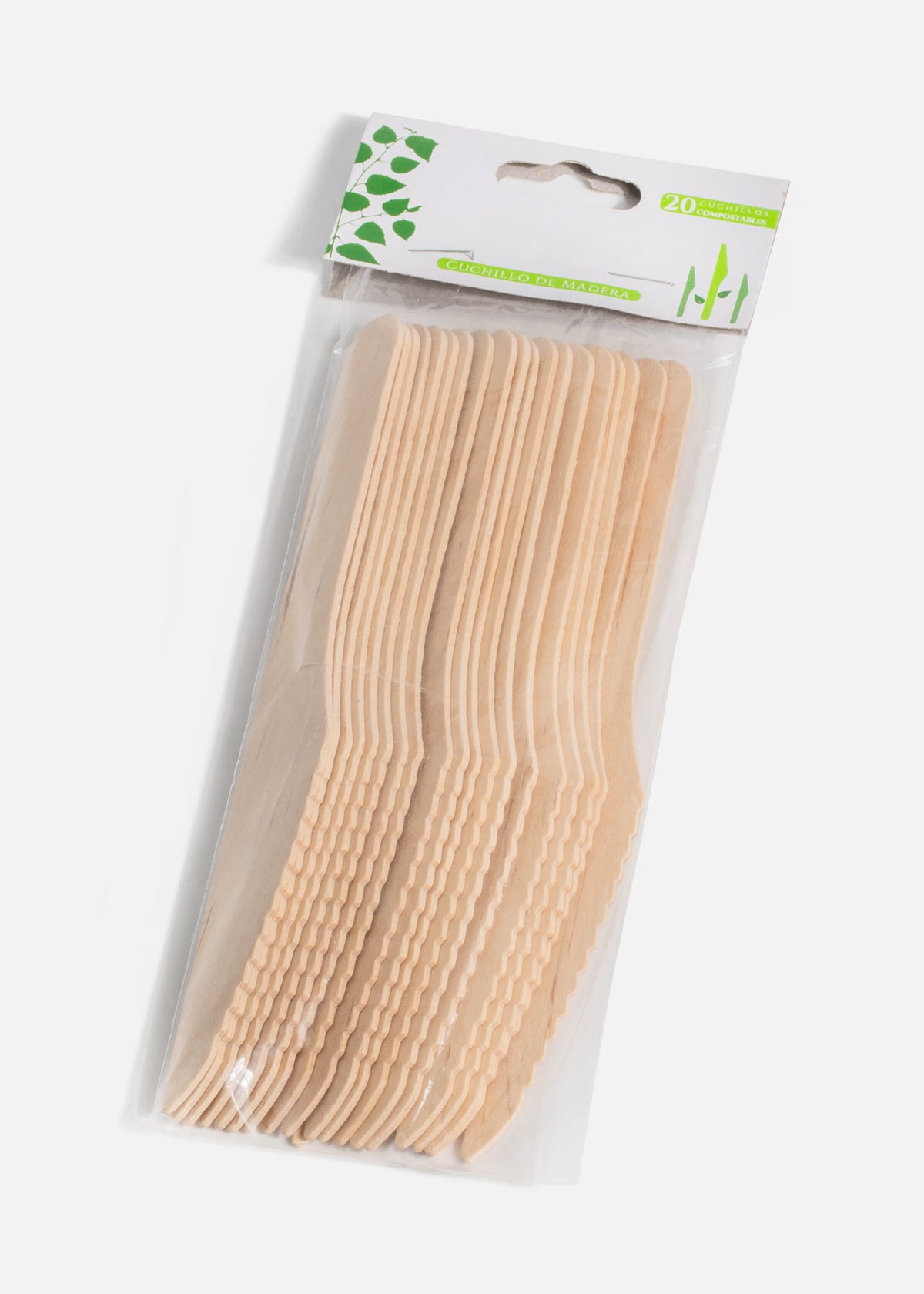 Cubiertos de madera bambú desechables — imagen de producto