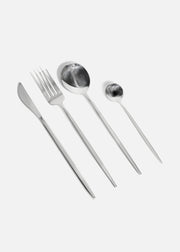 Cubiertos de mesa de acero inoxidable plata Santiorini — imagen de producto