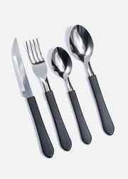Cubiertos de acero inoxidable mango negro Noir Cut — imagen de producto
