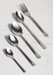 Cubiertos de acero inoxidable plateados Pisa — imagen de producto, vista 1